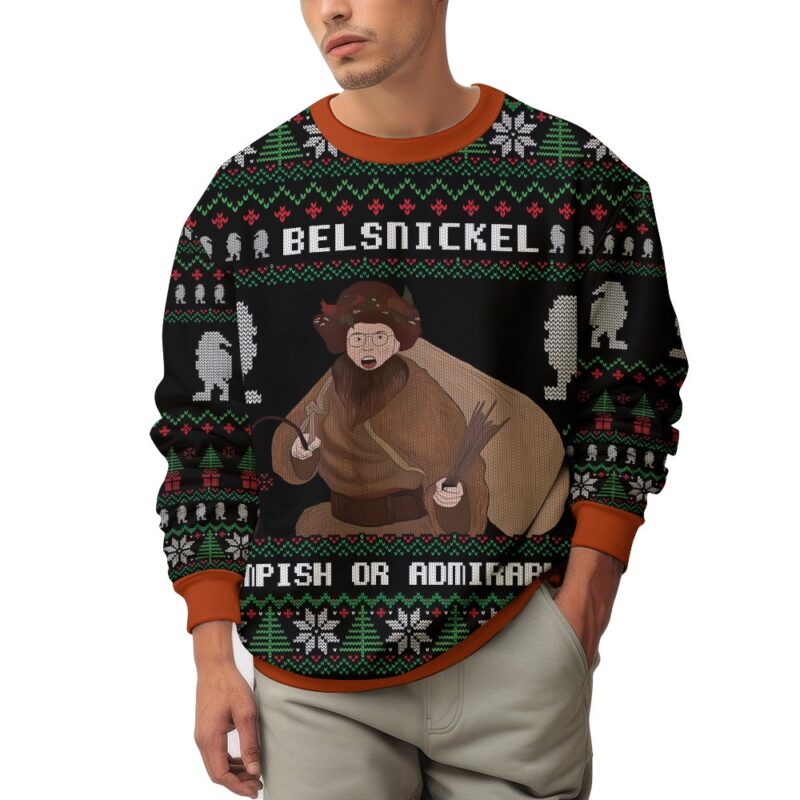 Hooktab Belsnickel Impish Or Admirable The Office Ugly Christmas Sweater Hooktab Belsnickel Impish Or Admirable The Office Ugly Christmas Sweater