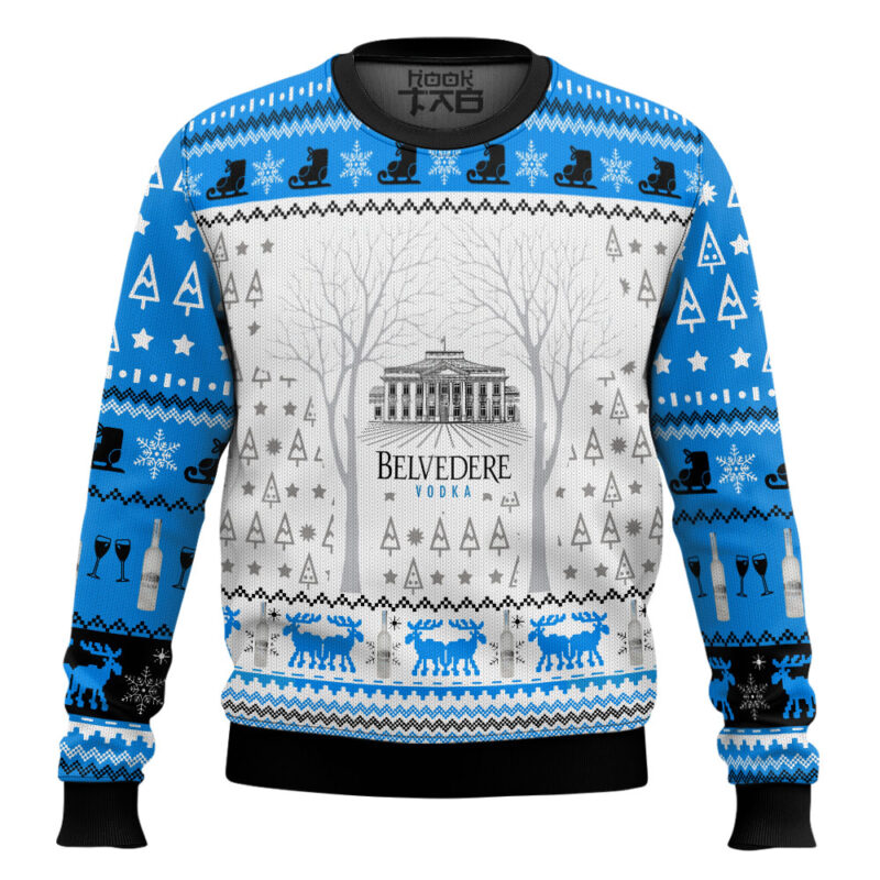 Hooktab Belvedere Vodka Ugly Christmas Sweater