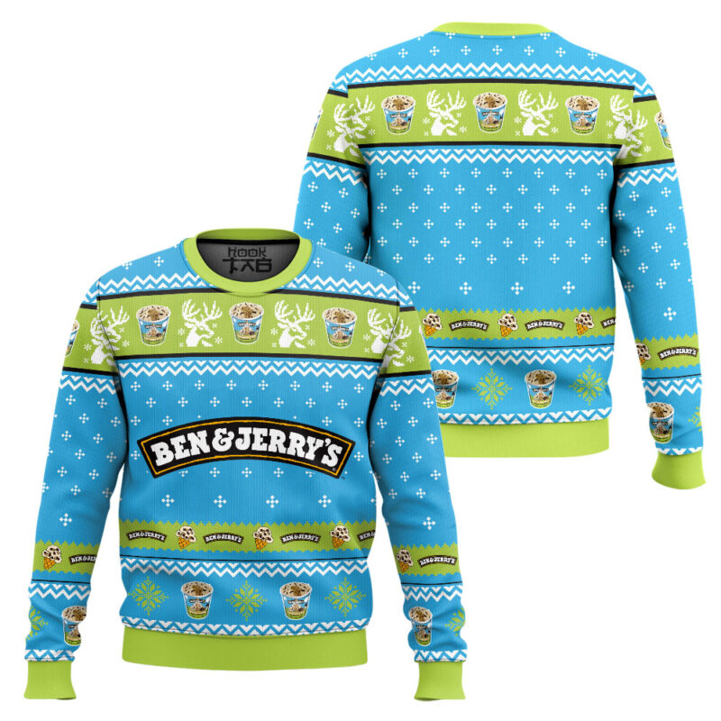 Hooktab Ben & Jerry's Ugly Christmas Sweater Hooktab Ben & Jerry's Ugly Christmas Sweater