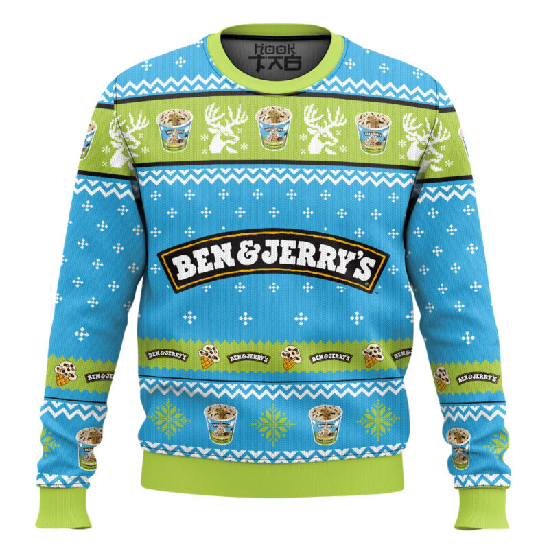 Hooktab Ben & Jerry's Ugly Christmas Sweater