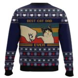 Hooktab Best Cat Dad Ever Ugly Christmas Sweater