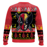 Hooktab Besties Deadpool & Wolverine Ugly Christmas Sweater