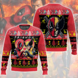 Hooktab Besties Deadpool & Wolverine Ugly Christmas Sweater