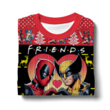 Hooktab Besties Deadpool & Wolverine Ugly Christmas Sweater