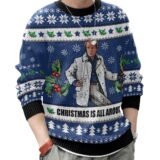 Hooktab Billy Mack Christmas Is All Around Love Actually Ugly Christmas Sweater