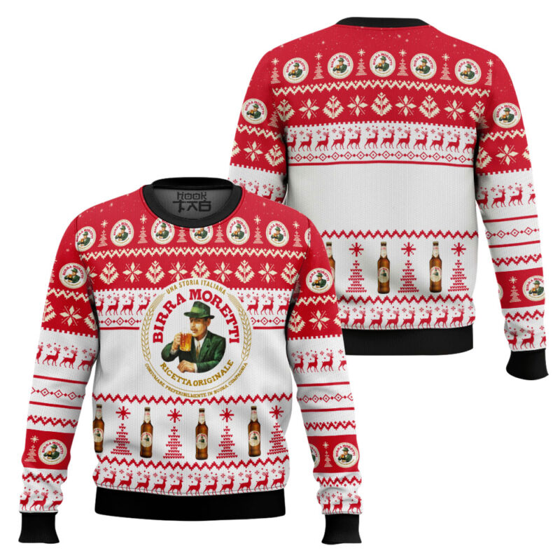 Hooktab Birra Moretti Ricetta Originale Ugly Christmas Sweater Hooktab Birra Moretti Ricetta Originale Ugly Christmas Sweater