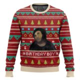 Hooktab Birthday Boy Potato Jesus Ugly Christmas Sweater