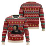 Hooktab Birthday Boy Potato Jesus Ugly Christmas Sweater