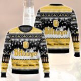 Hooktab Bitburger German Beer Ugly Christmas Sweater