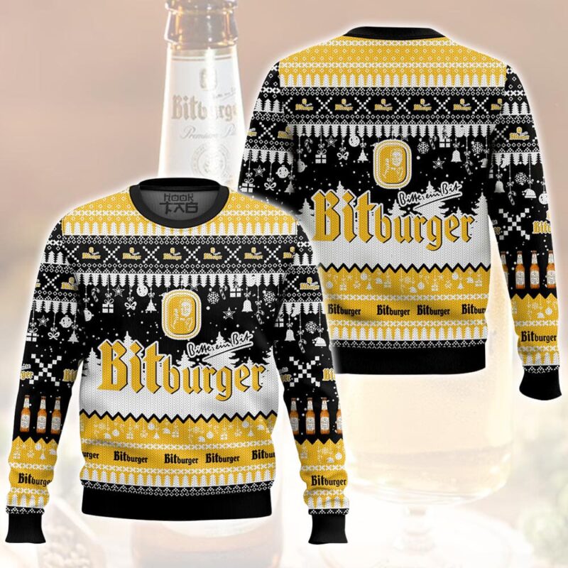 Hooktab Bitburger German Beer Ugly Christmas Sweater Hooktab Bitburger German Beer Ugly Christmas Sweater