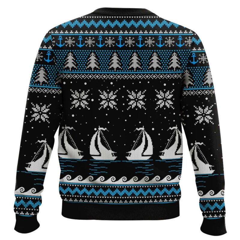 Hooktab Black Boats 'N Hoes Step Brothers Ugly Christmas Sweater Hooktab Black Boats 'N Hoes Step Brothers Ugly Christmas Sweater