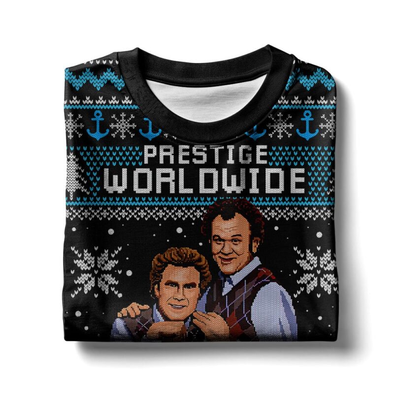 Hooktab Black Boats 'N Hoes Step Brothers Ugly Christmas Sweater Hooktab Black Boats 'N Hoes Step Brothers Ugly Christmas Sweater