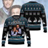 Hooktab Black Boats 'N Hoes Step Brothers Ugly Christmas Sweater