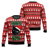 Hooktab Black Cat Dashing Through The No Ugly Christmas Sweater