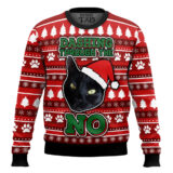 Hooktab Black Cat Dashing Through The No Ugly Christmas Sweater