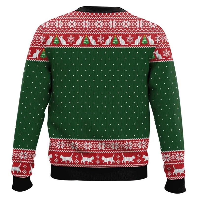 Hooktab Black Cat Drink Coffee, Hate People And Know Thing Ugly Christmas Sweater Hooktab Black Cat Drink Coffee, Hate People And Know Thing Ugly Christmas Sweater