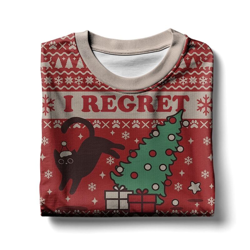 Hooktab Black Cat On The Naughty List And Regret Nothing Ugly Christmas Sweater Hooktab Black Cat On The Naughty List And Regret Nothing Ugly Christmas Sweater