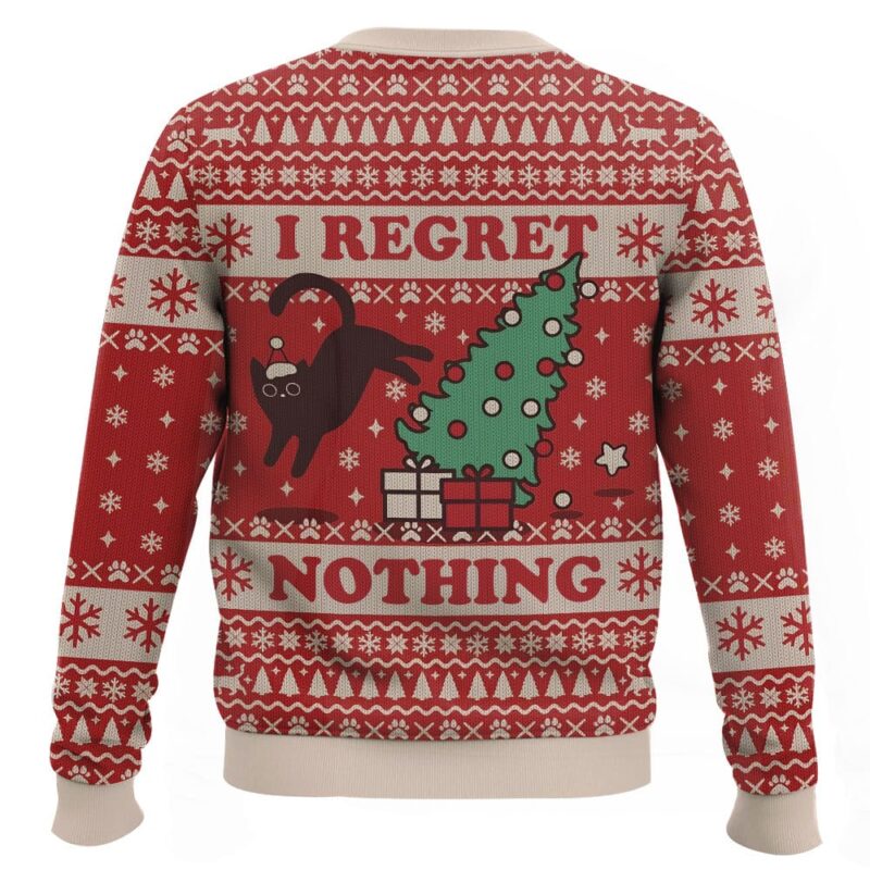 Hooktab Black Cat On The Naughty List And Regret Nothing Ugly Christmas Sweater Hooktab Black Cat On The Naughty List And Regret Nothing Ugly Christmas Sweater
