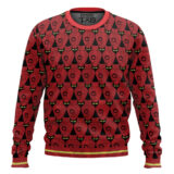 Hooktab Black Cat Pattern Ugly Christmas Sweater