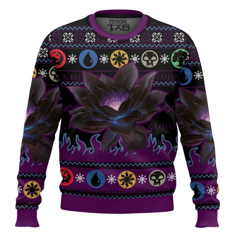 Hooktab Black Lotus Magic The Gathering Ugly Christmas Sweater