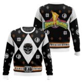 Hooktab Black Ranger Mighty Morphin Power Ranger Ugly Christmas Sweater