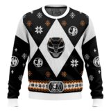 Hooktab Black Ranger Mighty Morphin Power Ranger Ugly Christmas Sweater