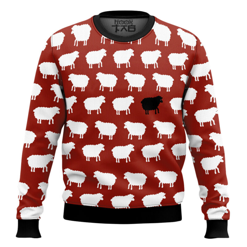 Hooktab Black Sheep Ugly Christmas Sweater