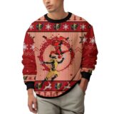 Hooktab Blood Dance Deadpool & Wolverine Ugly Christmas Sweater