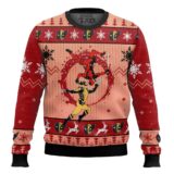 Hooktab Blood Dance Deadpool & Wolverine Ugly Christmas Sweater