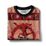 Hooktab Blood Dance Deadpool & Wolverine Ugly Christmas Sweater