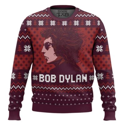 Hooktab Blood On The Tracks Bob Dylan Ugly Christmas Sweater