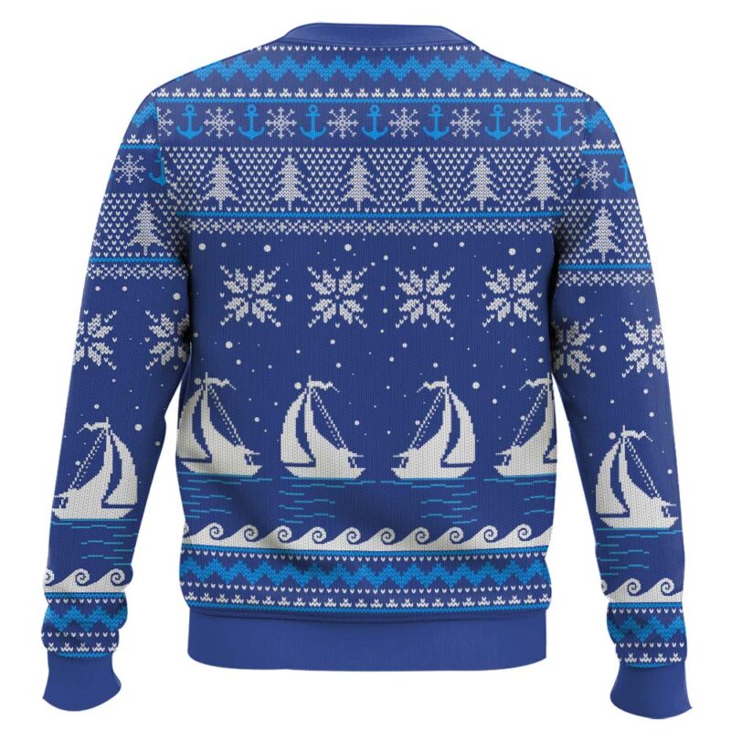 Hooktab Blue Boats 'N Hoes Step Brothers Ugly Christmas Sweater Hooktab Blue Boats 'N Hoes Step Brothers Ugly Christmas Sweater