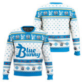 Hooktab Blue Bunny Ugly Christmas Sweater
