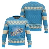 Hooktab Blue Moon Belgian Beer Ugly Christmas Sweater