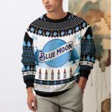 Hooktab Blue Moon Belgian White Ugly Christmas Sweater