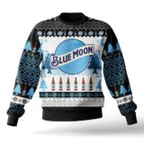 Hooktab Blue Moon Belgian White Ugly Christmas Sweater