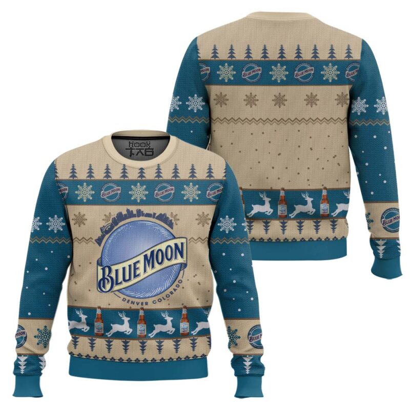 Hooktab Blue Moon Brewing Ugly Christmas Sweater Hooktab Blue Moon Brewing Ugly Christmas Sweater