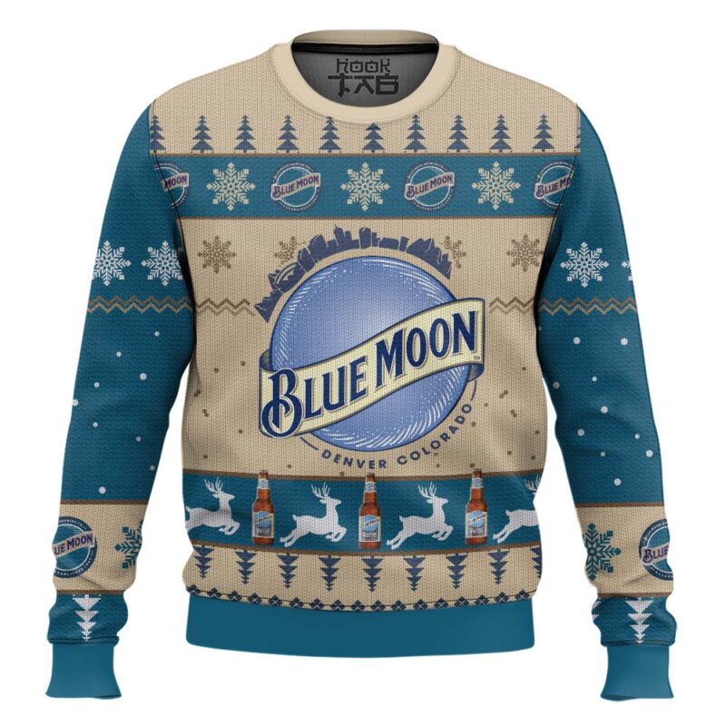Hooktab Blue Moon Brewing Ugly Christmas Sweater Hooktab Blue Moon Brewing Ugly Christmas Sweater