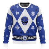 Hooktab Blue Power Rangers Ugly Christmas Sweater