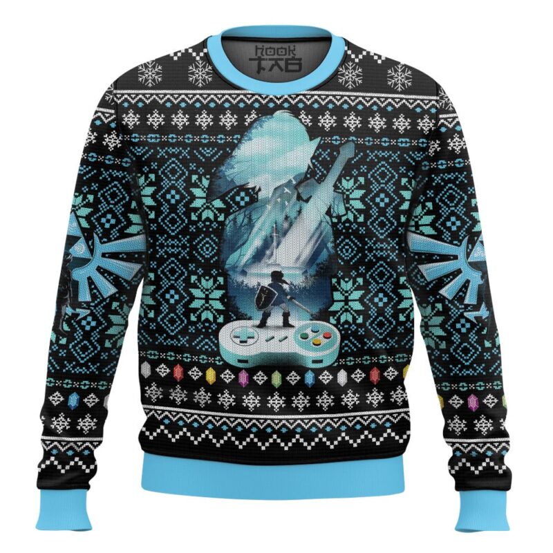 Hooktab Blue Rupee The Legend Of Zelda Hero Ugly Christmas Sweater