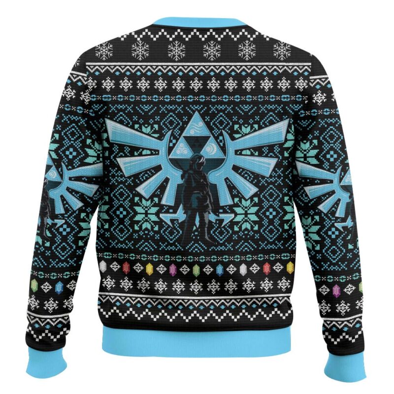 Hooktab Blue Rupee The Legend Of Zelda Hero Ugly Christmas Sweater Hooktab Blue Rupee The Legend Of Zelda Hero Ugly Christmas Sweater