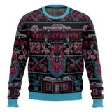 Hooktab Blue Threat Dead By Dawn Ugly Christmas Sweater