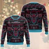Hooktab Blue Threat Dead By Dawn Ugly Christmas Sweater