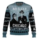 Hooktab Blues Brothers No Sleep Til Chicago Ugly Christmas Sweater