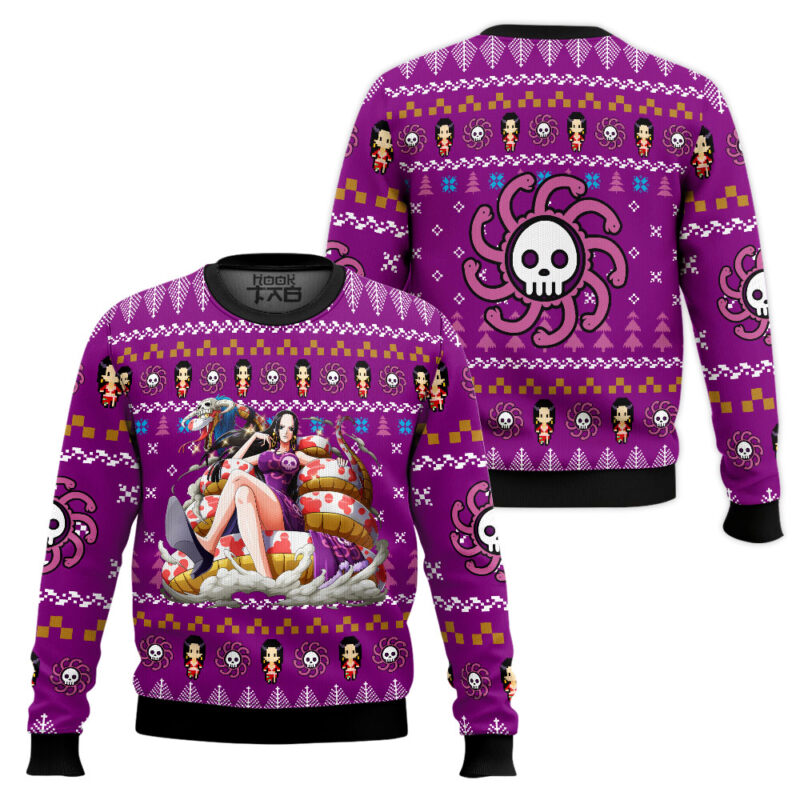 Hooktab Boa Hancock One Piece Ugly Christmas Sweater Hooktab Boa Hancock One Piece Ugly Christmas Sweater