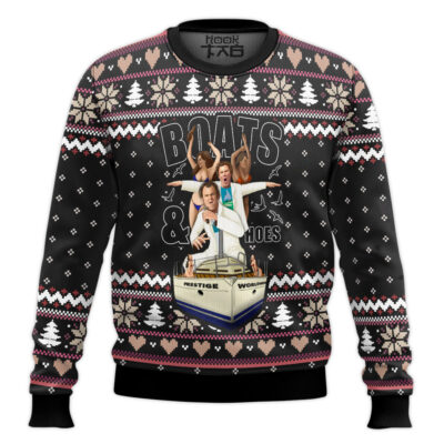 Hooktab Boats 'N Hoes Step Brothers Ugly Christmas Sweater