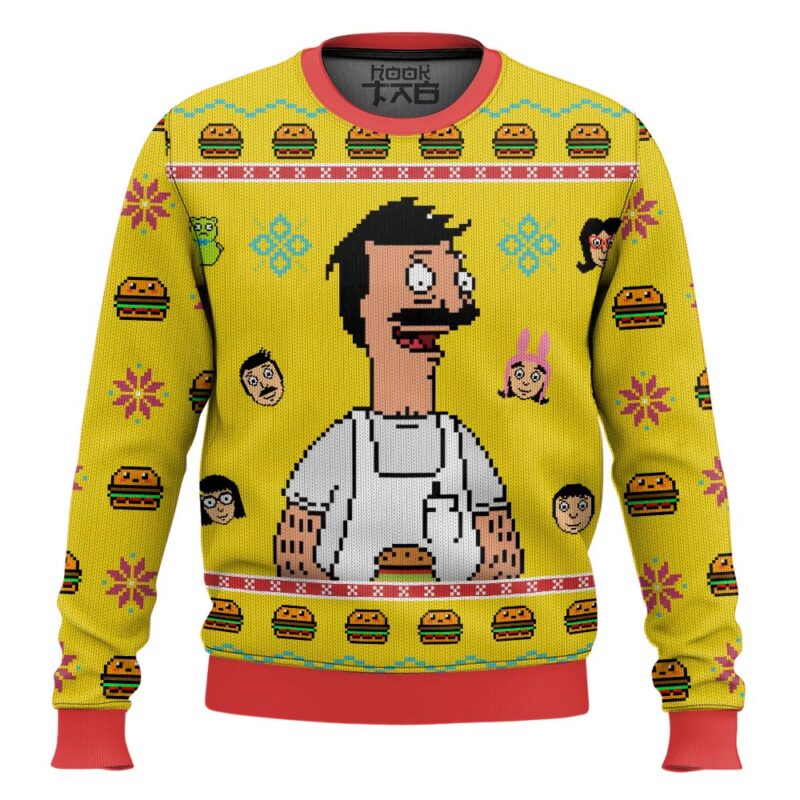 Hooktab Bob Belcher Bob's Burgers Ugly Christmas Sweater