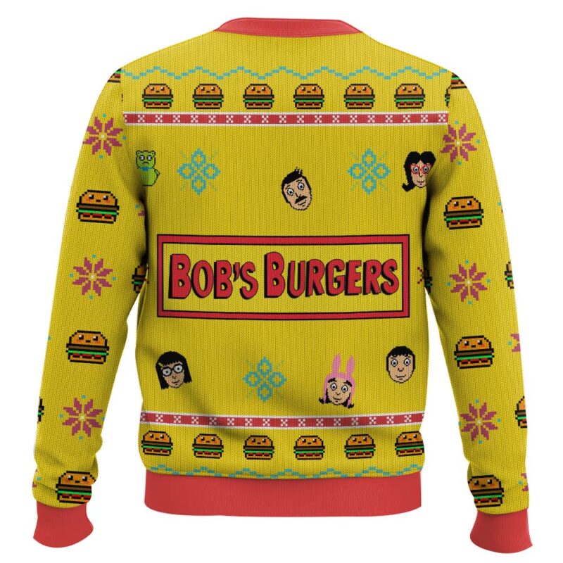 Hooktab Bob Belcher Bob's Burgers Ugly Christmas Sweater Hooktab Bob Belcher Bob's Burgers Ugly Christmas Sweater