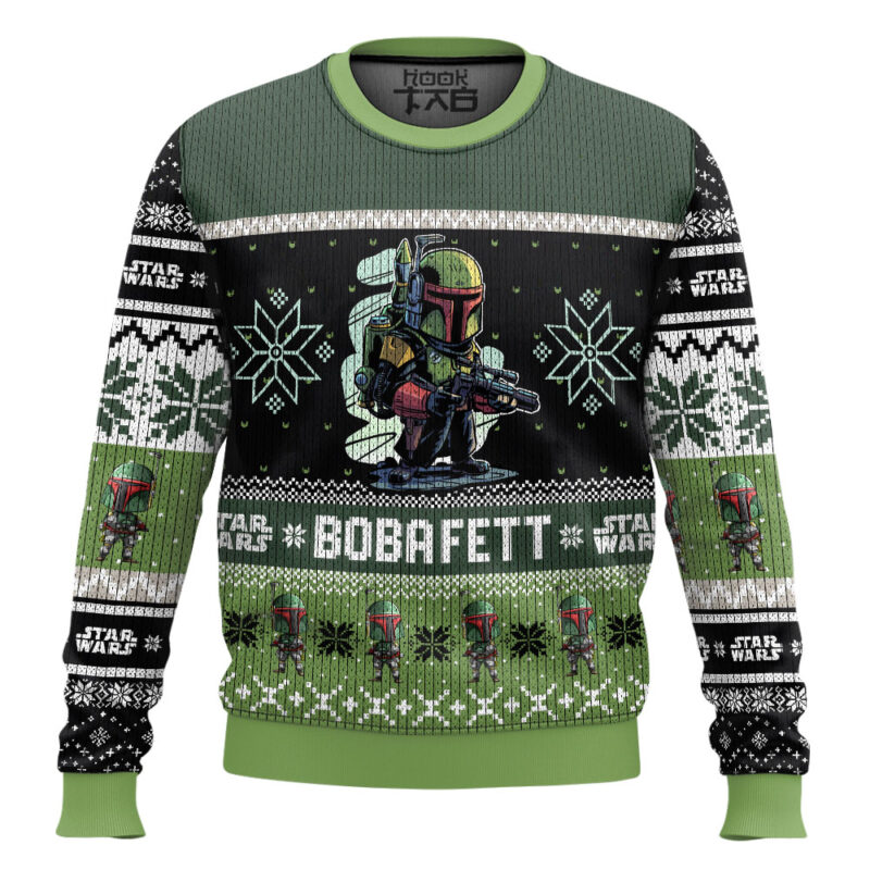 Hooktab Boba Fett Star Wars Ugly Christmas Sweater