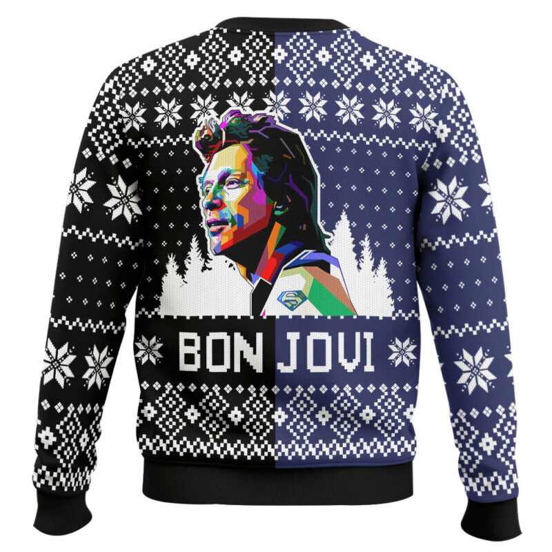Hooktab Bon Jovi Ugly Christmas Sweater Hooktab Bon Jovi Ugly Christmas Sweater